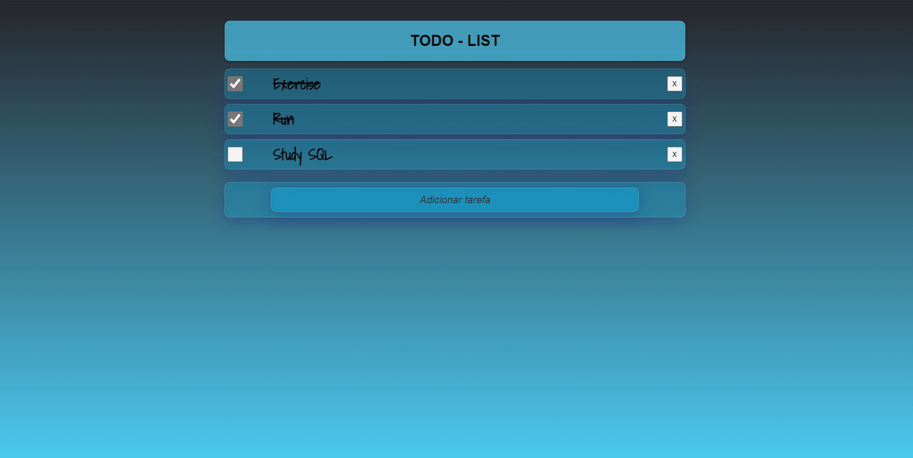 Imagem de exemplo de Projeto To Do List