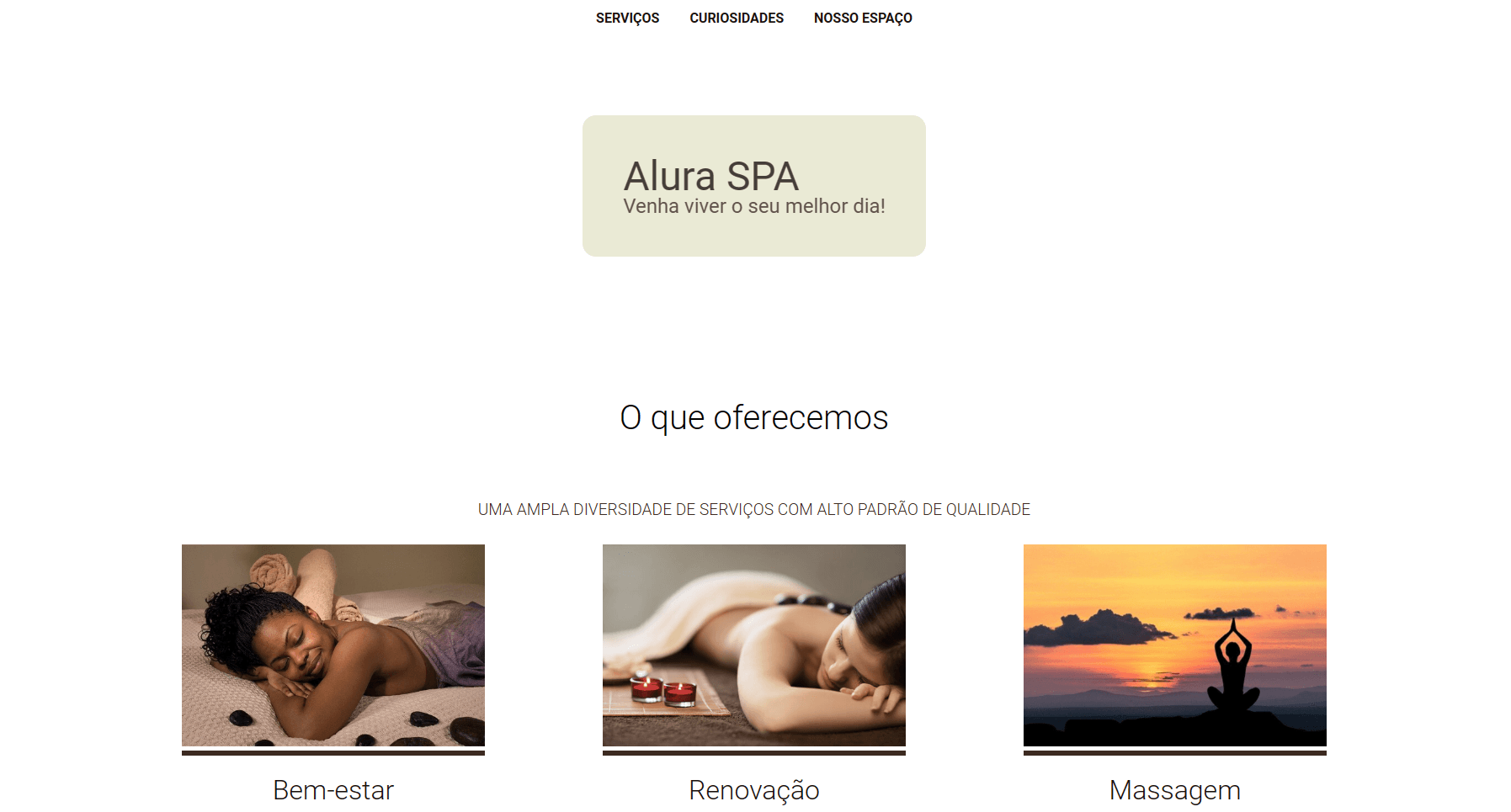 Imagem de exemplo de Projeto landing Spa
