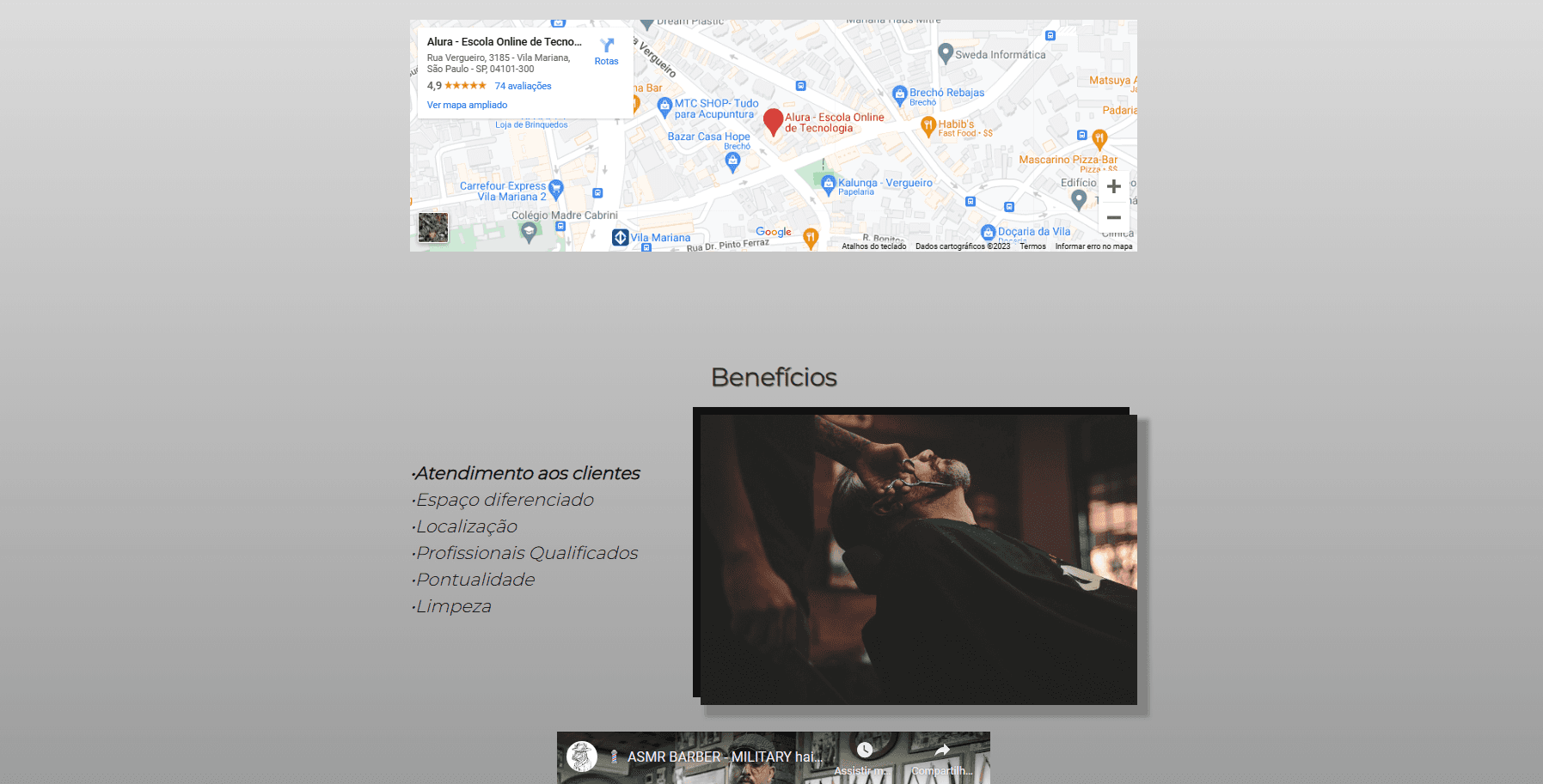Imagem de exemplo de Projeto landing page. Alurinha